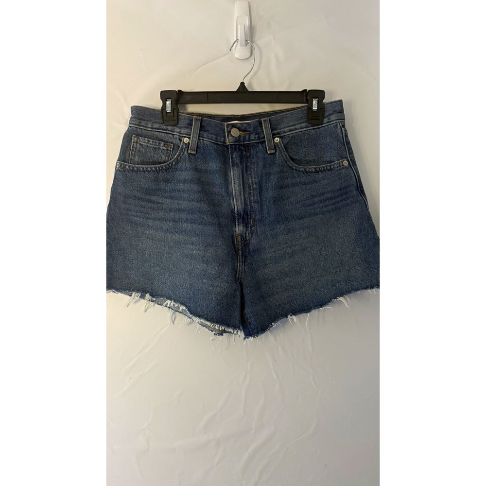 Levi Strauss & Co. Women's Blue Denim High Rise Mom Cutoff Shorts Size 29 3"